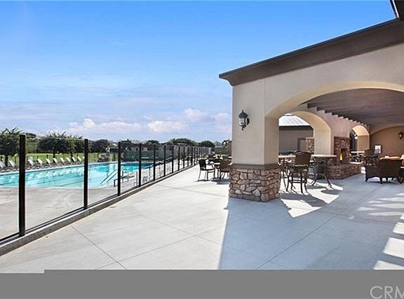 Community Clubhouse with Outdoor Fireplace