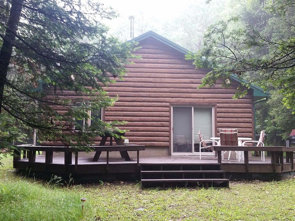 Log cabin with large deck