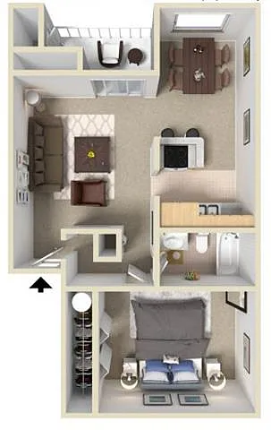 Floor plan One Bedroom