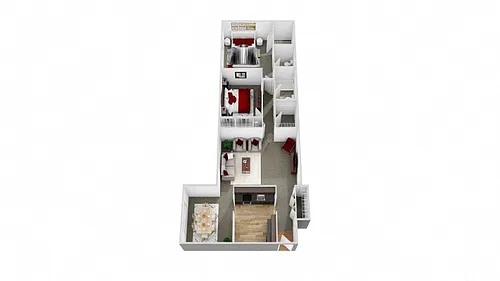 Floor plan 2 Bedroom 1.5 Bath