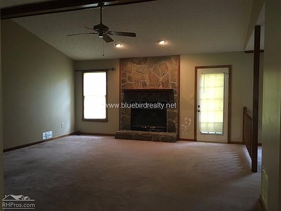 Living room with fireplace