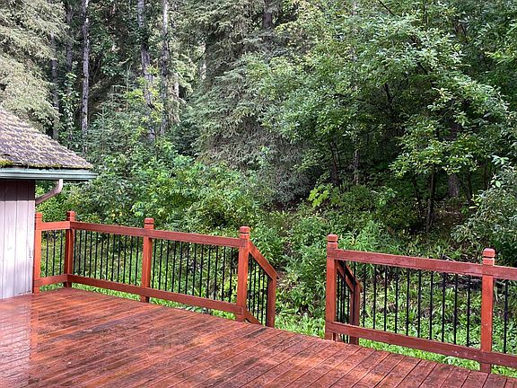 Back yard and deck