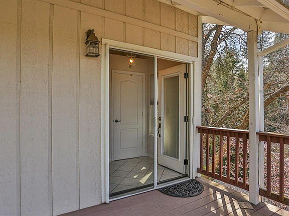 French doors open to deck.