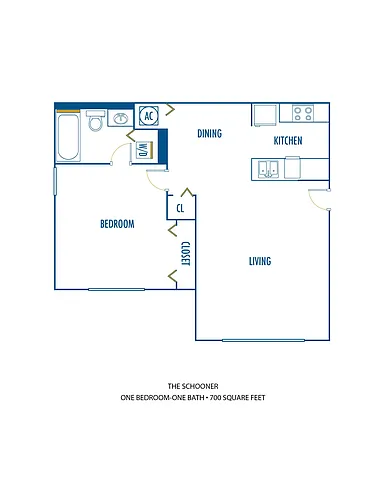 Floor plan One Bedroom