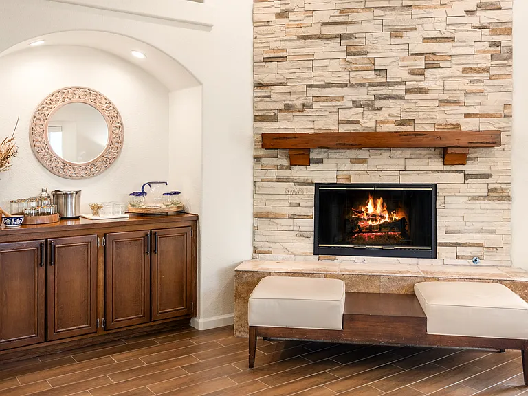 Cozy Natural Gas Fireplace
