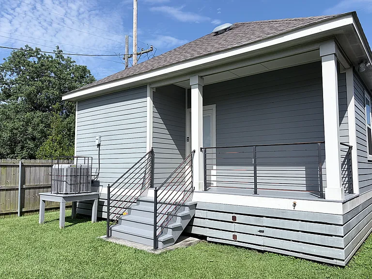 Back porch and yard