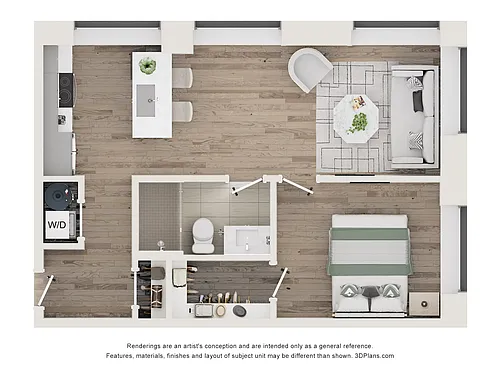 Floor plan Type T-B 1B/1B