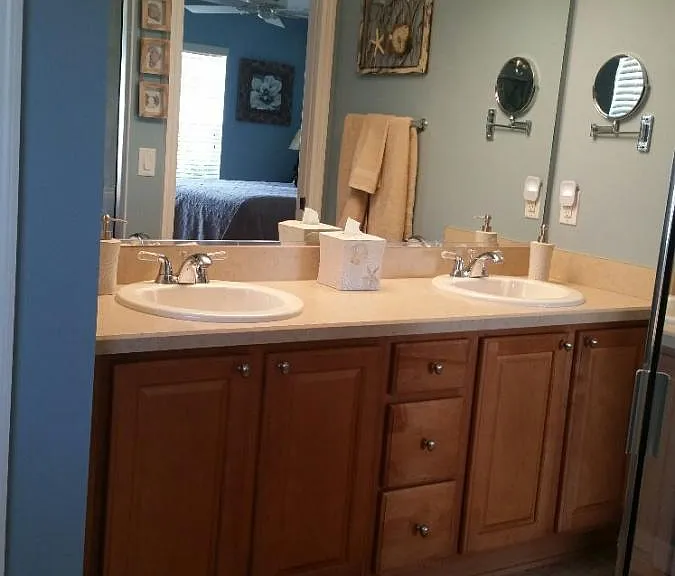Master bath with double sinks