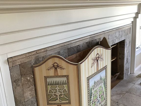Tumbled Tile Fireplace 