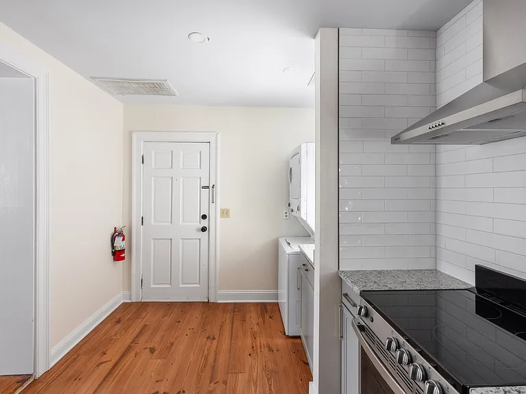 Washer and dryer in unit and included.