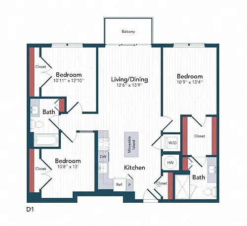 Floor plan D1