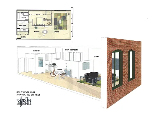 Floor plan Split Level Studio