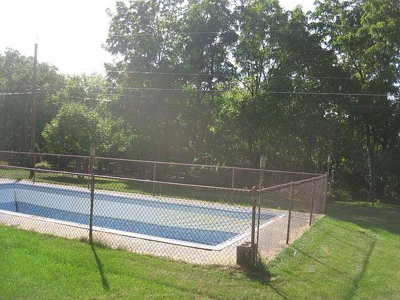 Fenced inground pool