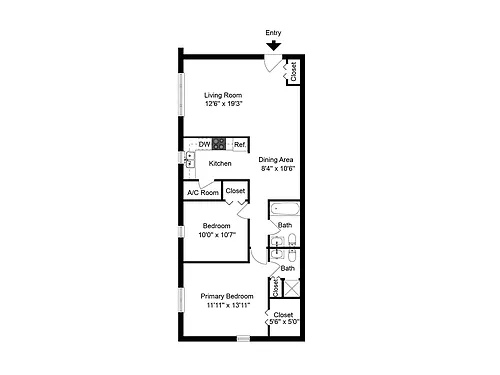 Floor plan Two Bedroom