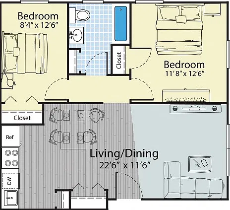 2 Bedroom 2 Bedroom