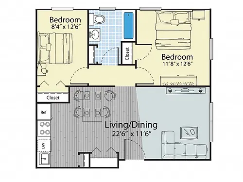 Floor plan 2 Bedroom