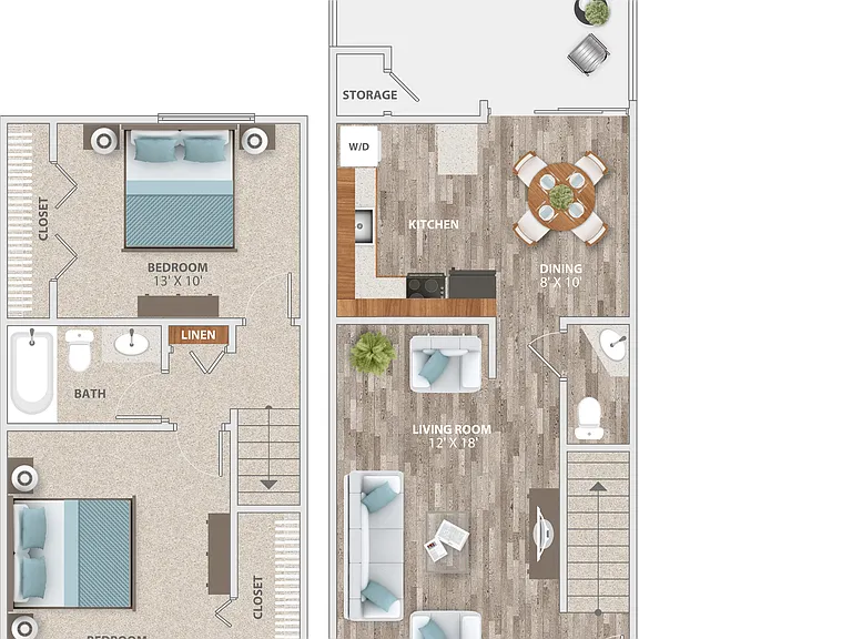 Two Bedroom Townhome Two Bedroom Townhome