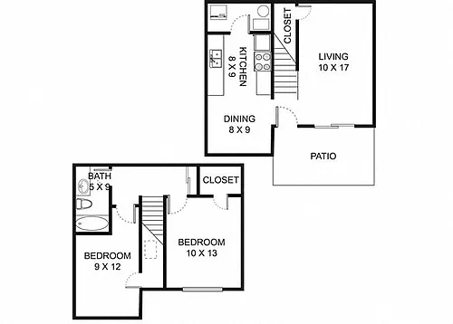 Floor plan B1TH Renovated