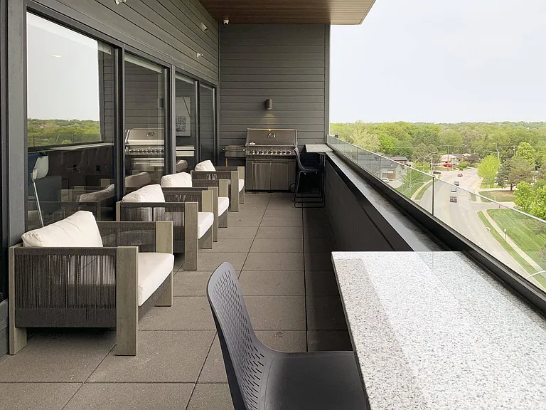 Our sky lounge balcony offers stunning views and comfortable seating, perfect for relaxing or entertaining above it all.