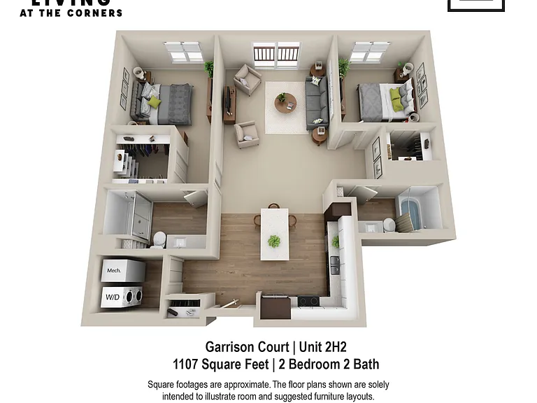 Garrison Court Unit Style 2H2 Garrison Court Unit Style 2H2