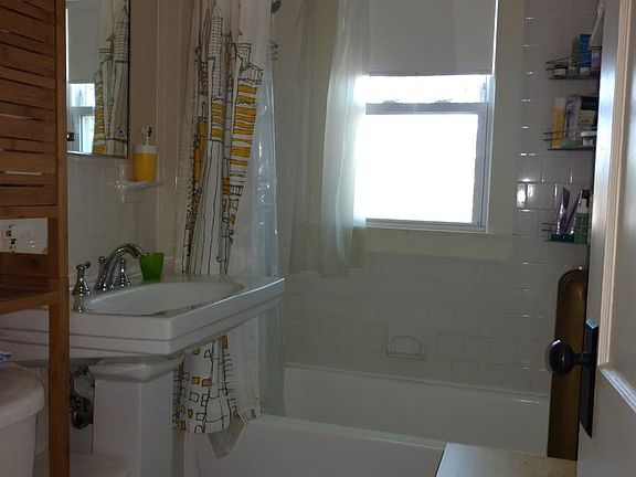 The bathroom shower