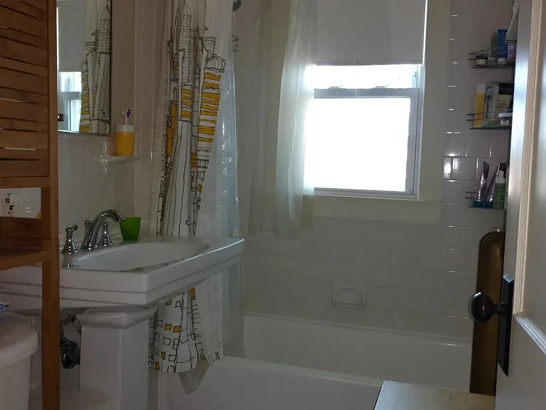 The bathroom shower