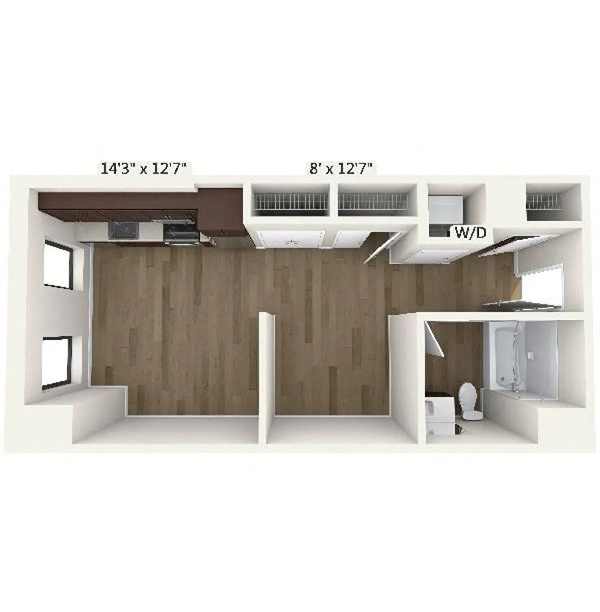 Floor plan S3 | Studio | 1 Bath