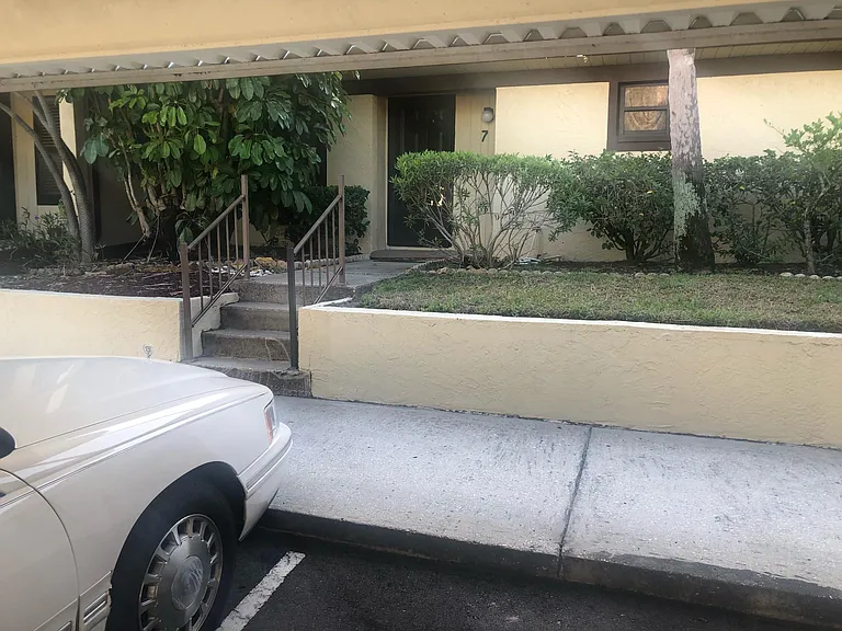 Designated parking space in front of unit
