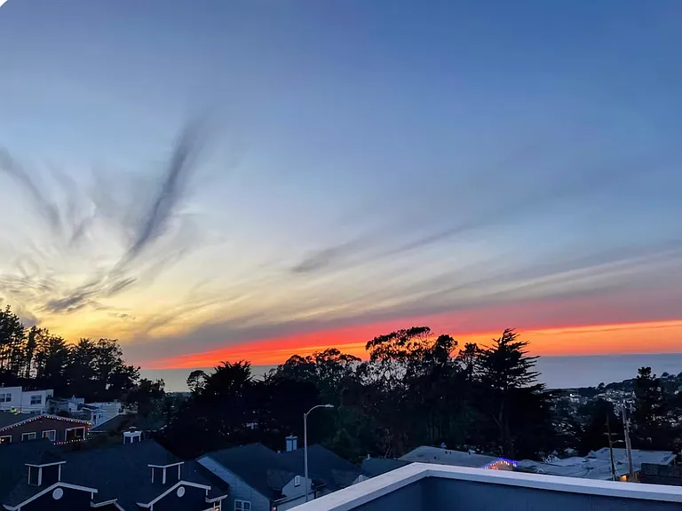 Sunset view from top balcony