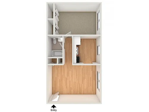 Floor plan One Bedroom