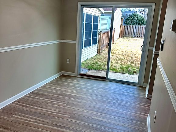 Dining Room with view to back yard