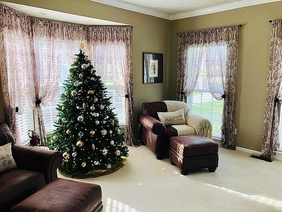 Lovely Front Living Room with Bowed Window Area.