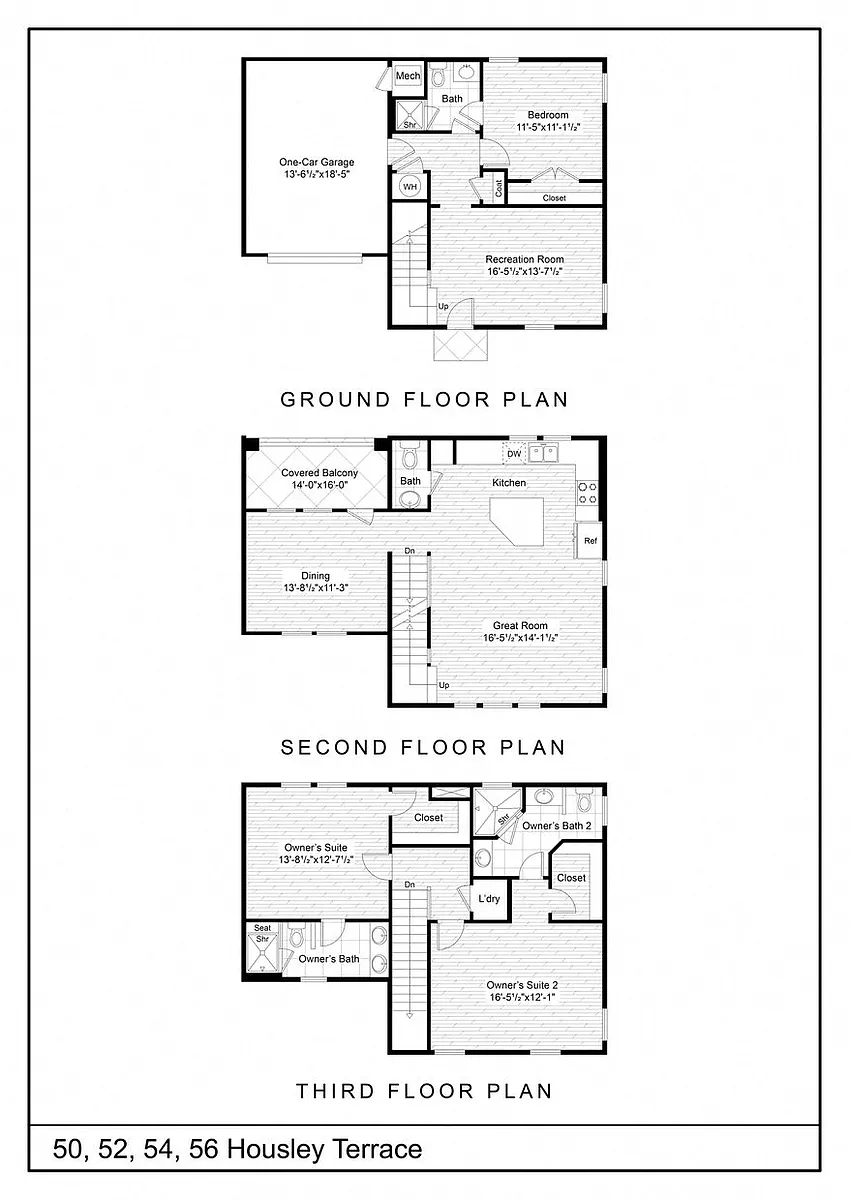 Floor plan Townhome - 50 52 54 56