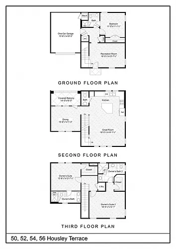 Floor plan Townhome - 50 52 54 56