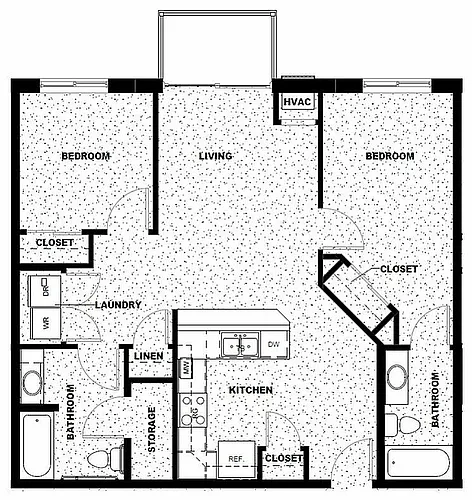 Floor plan 2 Bed/2 Bath-Market