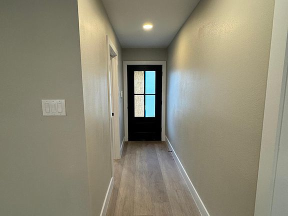 Entry door and hallway