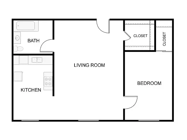 Floor plan One Bedroom B