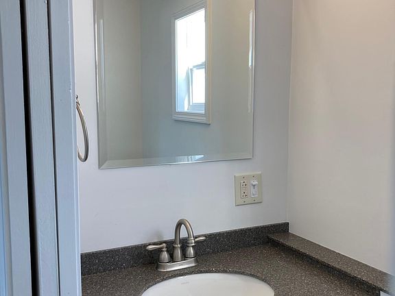 Downstairs half-bath vanity.