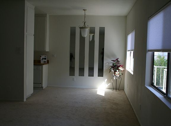 Dramatic Dining Area w/Mirror Strips