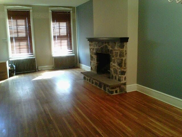 Wood burning fireplace