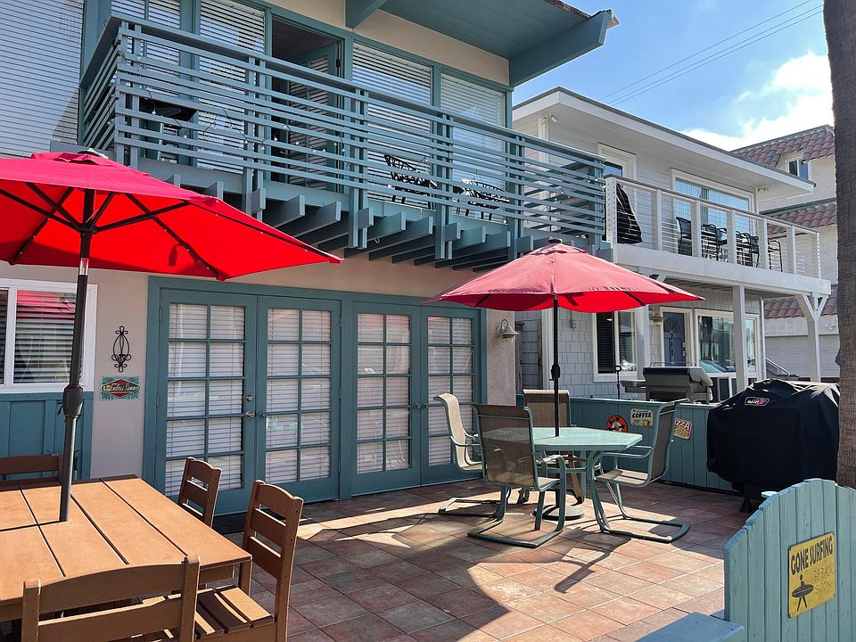 Private front patio area and oceanview balcony