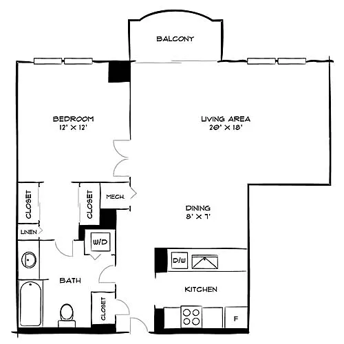 Floor plan Design 1E Premier