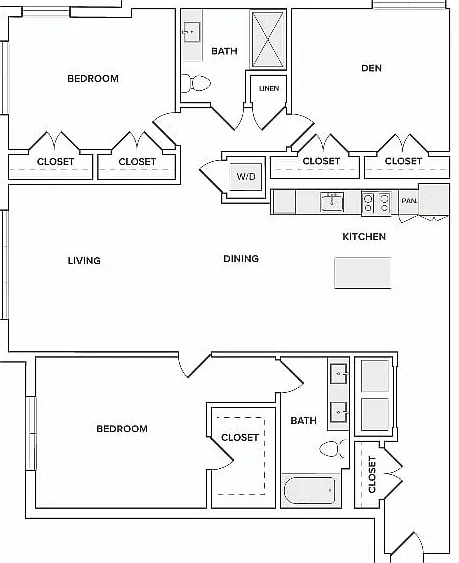 B15D 2 bedroom floor plan B15D 2 bedroom floor plan