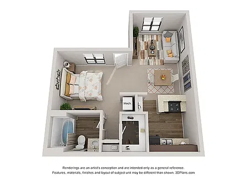Floor plan Studio Apartment