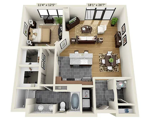 Floor plan Plan B (A1B)