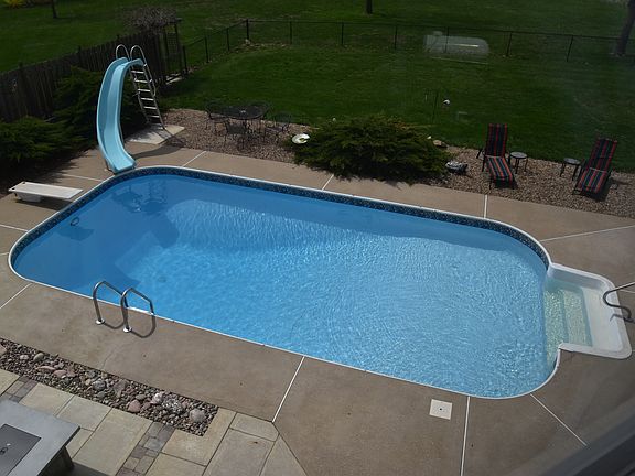 View of the pool from above