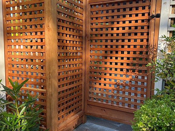 Gate leading to your own private, fully-fenced yard.