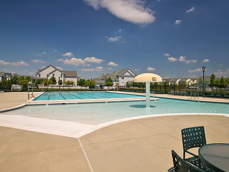 Pool with seating area