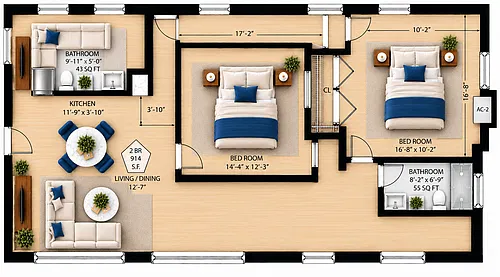 Floor plan 206