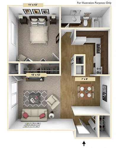 Floor plan One Bedroom Berkshire